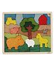 Ekoplay Down on The Farm Wooden Puzzle, 33 Pieces, Endangered Animals, Farm Animals, for Kids Ages 3+