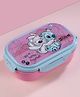 Gluman Lunch Box with 3D Stitch Inner Container & Spoon - Dark Pink- Steel Lunch Box