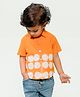 Tiber Taber 100% Cotton Half Sleeves Tie Dye Shirt - Orange