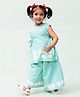 Tiber Taber 100% Cotton Sleeveless Tie Dye Top With Coordinating Pant Set - Blue