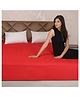 AVI Ultra Soft Waterproof Quilted Fitted Mattress Protector Single Size Bed Protector Mattresses Cover (Single 36x78 inch | 3x6.5 ft, Red)