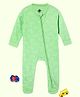 The Mom Store Full Sleeves Cars Printed Sleepsuit - Green