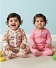 The Mom Store Cotton Knit Pack Of 2 Full Sleeves Unicorn & Fruits Printed Sleepsuits - Multi Colour