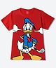 Wear Your Mind Disney Mickey & Friends Featuring Half Sleeves Donald Duck Printed Tee - Red