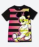 Wear Your Mind Disney Mickey Mouse Featuring Half Sleeves Character Printed Tee - Black