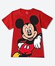 Wear Your Mind Disney Mickey Mouse Featuring Half Sleeves Character Printed Tee - Red