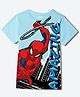 Wear Your Mind Marvel Featuring Half Sleeves Spiderman Printed Tee - Sky Blue