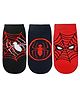 SOCKSXPRESS Cotton Pack Of 3 Marvel Featuring Spider Man Designed Antiskid Socks - Red & Black
