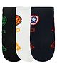 SOCKSXPRESS Cotton Pack Of 3 Marvel Avengers Featuring Characters Designed Antiskid Socks - Black & White