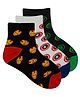 SOCKSXPRESS Cotton Pack Of 3 Marvel Avengers Featuring Characters Designed Antiskid Socks - Black White & Green
