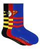 SOCKSXPRESS Cotton Pack Of 3 DC Comics Featuring Characters Logo Designed Antiskid Socks - Black Blue & Red