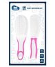 Kids Station 2 in 1 Portable Manicure Grooming Kit For New Born Baby - Baby Comb and Hair Brush - Accessories Set for Infants and Toddlers - Ideal for Travelling & Home Use - Unique Baby Shower Gift for Girls - (Pink)