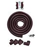 Kids Station Furniture Edge Guard and Corner Protector Combo Packs - Pre-Taped Corner Guards, Non-Toxic - Baby Proofing & Child Safety - 2m Edge Guard, Pack of 4 Corner Guards - U shaped, Thick 3cm (Brown)