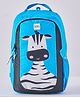 Wildcraft Champ Backpack With Zebra Print Light Blue - Height 15 Inches