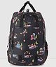 Wildcraft Champ Backpack with Birds Print Black - Height 16 Inches