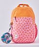 Wildcraft Squad Floral Printed Backpack With Pouch Orange - Height 16 Inches