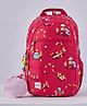 Wildcraft Squad Duck Printed Backpack With Pouch Red -to 6  Height 16 Inches