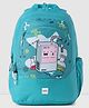 Wildcraft Wiki Backpack with Science Print Turquoise - Height 19 Inches