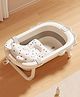 Babyhug Foldable Bathtub with Printed Cushion - Grey