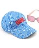 Pine Kids Marvel Cotton Woven Summer Cap with Avengers Print & Badge Detailing Light Blue - Diameter 53 cm