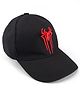 Pine Kids Marvel Cotton Woven Summer Cap with Spiderman Graphics Black - Diameter 18 cm