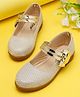 Tiny Bugs Shimmered Velcro Closure Ballerinas - Golden