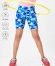 Pine Active Knit Knee Length Super Stretch Cycling Shorts - Blue