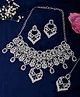 VALLEY OF JEWELLERY - Silver-Plated American Diamond-Studded Jewellery Set - Purple