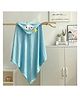Butterthief  Penguin Crown New Born Baby Super Soft Hooded Towel - Sky Blue