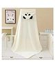 Butterthief Panda New Born Baby Super Soft Hooded Towel - Pearl White