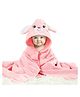 Butterthief Tiger New Born Baby Super Soft Hooded Towel - Baby Pink
