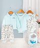 Kookie Kids Interlock Cotton Knit Clothing Gift Set With Sea Animals Print - Multicolor