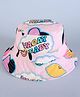 Babyhug Disney Cotton Woven Summer Cap With Minnie Mouse Family Print Pink - Diameter 18 cm