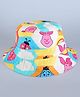 Babyhug Disney Cotton Woven Summer Cap With Winnie The Pooh Print Multicolor -  Diameter 16.2 cm