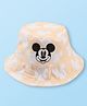 Babyoye Disney Cotton Woven Summer Hat With Mickey Mouse Print Beige - Diameter 44 cm