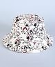 Babyhug Disney Cotton Woven Summer Cap With 101 Dalmatians Print White - Diameter 14 cm