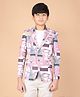 CRIMSOUNE CLUB Full Sleeves Abstract Printed Blazer - Multi Colour