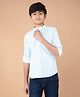 CRIMSOUNE CLUB Cotton Full Sleeves Floral Printed Kurta Style Shirt - Green