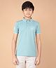CRIMSOUNE CLUB Cotton Half Sleeves Brand Name Printed Polo Tee - Green