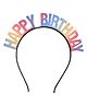 Aye Candy Happy Birthday Text Designed Hair Band - Dark Pink & Blue