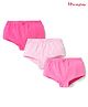 Honeyhap Premium Cotton Elastane Knit Bio Finish  Panties with Polka Dots Print Pack of 3 - Fandango Pink & Sachet Pink