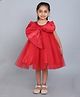 PinkChick Satin Sleeveless Bow Applique Detailed Dress - Red