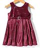 Enfance Core Cotton Sleeveless Abstract Printed Dress - Maroon