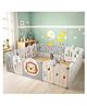Baybee Lion Kids Playpen for Babies | Foldable Indoor & Outdoor Baby Play Area with Safety Lock & Double Knob | 20-Panel Activity Play Yard for Toddlers