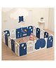Baybee 2 in 1 Foldable Kids Playpen with Basketball Set & Sensory Toys | Safe Baby Play Area for Indoor & Outdoor Use (18 Panels )