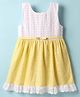 Enfance Core Cotton Sleeveless Schiffli Embroidered Dress - Yellow
