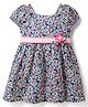 Enfance Core Cotton Half Puffed Sleeves Floral Printed Dress - Pink