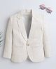 Ministitch Linen Full Sleeves Textured Blazer - Cream