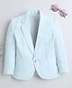 Ministitch Linen Full Sleeves Striped Blazer - Sky Blue