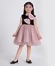 Ministitch Sleeveless Sequins Embellished Bow Applique Detailed Dress - Beige